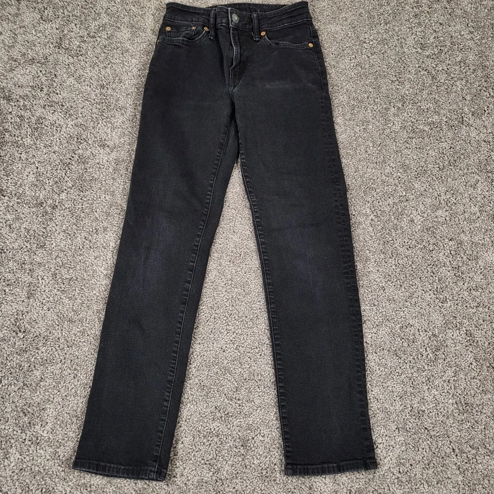American Eagle Airflex+ Original Straight Jeans Mens 26x30 Black Good Stretch